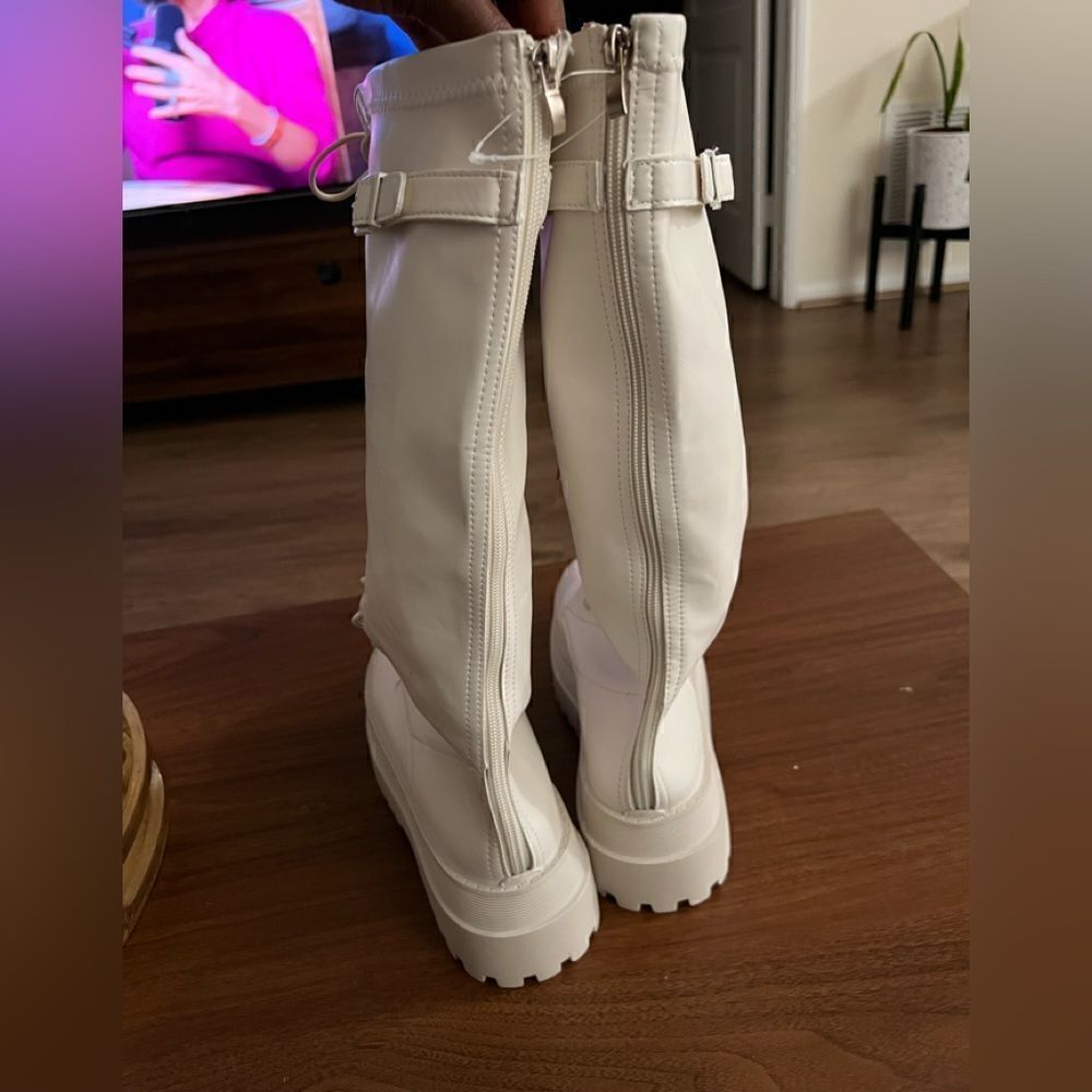 FULTON LACE UP BOOTS CREAM - Picture 6 of 7